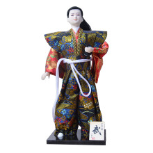 Traditional Japanese Samurais Dolls with Kimonos Figurine-W114