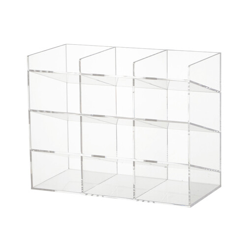 Spacious Pen Holder Acrylic Desk Organizer-Fixed frame 27 x 12.