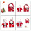 Pochettes à ustensiles de noël, 2 pièces, sacs de vaisselle, 2
