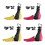 Support de forme de chaussure pour tous les-Jaune noir grand s 2