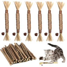Catnip Sticks, Pack of 26 Cat Chewing Wood Sticks for Dental Care Bad Breath