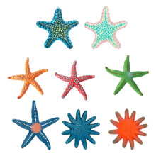16pcs Pool Toys, Soft Simulation Starfish, Colorful Swimming Toys for Kids, Sea Animal Toys