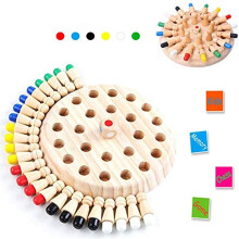 Memory Chess Game For Cognitive Enhancement, Sturdy Wooden Board Offers Durability And Smooth Wood Material Ensures Safe Play, An Ideal Gift For Devel