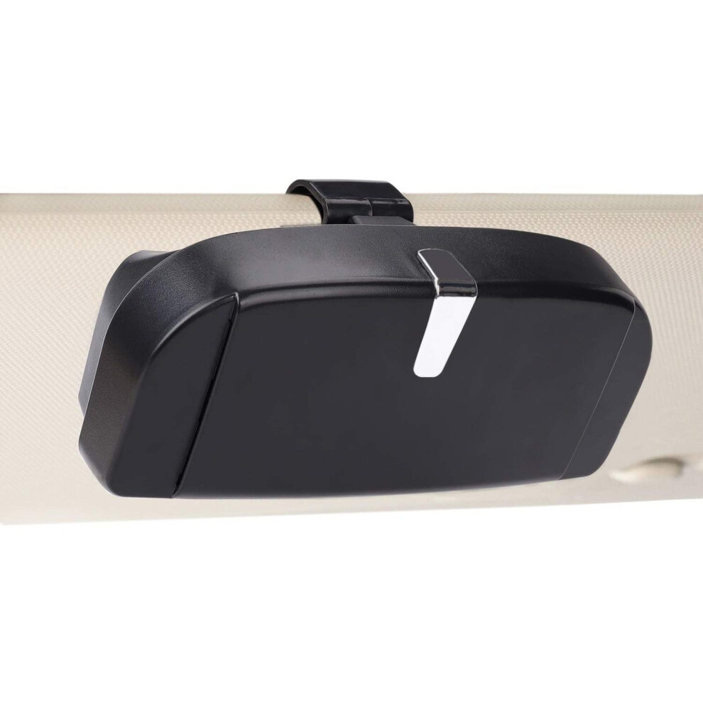 Compact Car Visor Eyewear Organizer, Universal Fit For All Glasses And Car Models, Crafted With Durable Abs Material And Scratch Resistant Lining 9453559653202