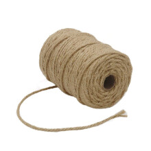 Eco-Friendly Jute Twine, Natural Brown 164 Feet 4Mm Thickness, Biodegradable Strong Hemp Rope For Crafts Home Decorating