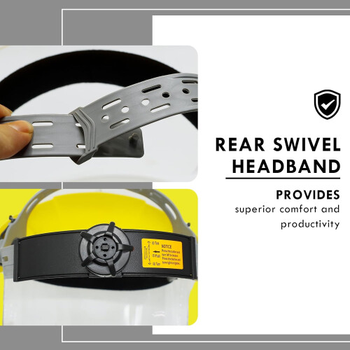Face Protection, Reinforced Visor with Adjustable Headband, EN 166 2