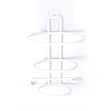 Multipurpose Hair Dryer Mount, Wall Mounted Bathroom Organizer for Space Saving, Modern Design Adhesive Installation