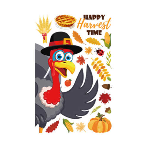 Charming Thanksgiving Window Stickers, Perfect For Creating An Inviting Fall Atmosphere, Double-Sided Window Art Suitable For Various Smooth Surfaces