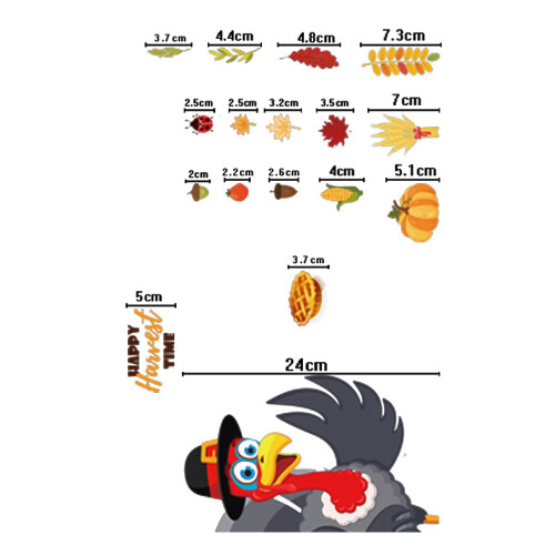 Charming Thanksgiving Window Stickers, Perfect For Creating An Inviting Fall Atmosphere, Double-Sided Window Art Suitable For Various Smooth Surfaces 1