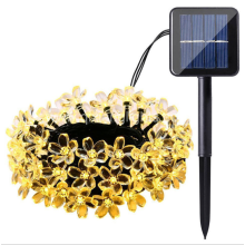 Cherry Blossom Lights, Solar Powered Fairy Lights 8 Lighting Modes Outdoor Decorations LED Decorative Lighting Battery Operated For Indoor String