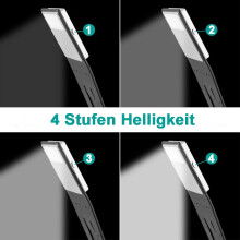 Lampe de chevet Bedside Buddy, lampe de lecture à pince pour le soin des yeux, ultra-légère, rechargeable par USB, 4 niveaux d'intensité,