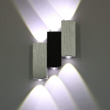 Dimbaar LED-wandlampje voor binnendecoratie, behuizing van aluminiumlegering met verfijnde afwerking voor een lange levensduur en goede prestaties.