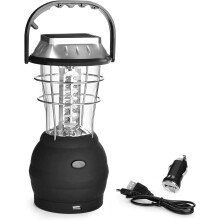 Lampe de camping LED, lampe portable compacte rechargeable à l'énergie solaire et à manivelle, lanterne de camping à éclairage puissant pour la