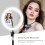 Ring Light with Stand, Desk Ring Light for Computer Laptop, 360 Degree Rotation with Extendable Stand, Wireless Bluetooth Remote, Color Temperature 5