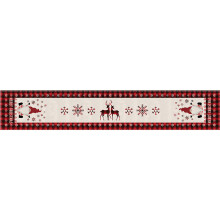 Chemin de table festif pour les fêtes de Noël, magnifique napperon réutilisable au motif décoratif, tissu festif de taille idéale pour la salle