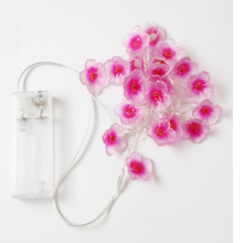 Battery Operated Flower Decorative String Lights, Waterproof, LED Flower Fairy Light, Special Design for Spring or Wedding Decoration, Romantic