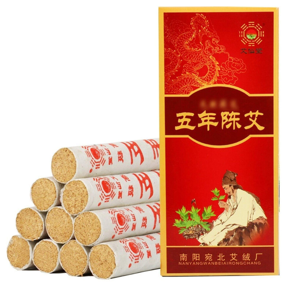 Moxibustion, Moxa Rolls Five Years Moxa  Natural Moxa Rolls Sticks Moxibustion Smokeless Moxa Stick Wild Mugwort A1