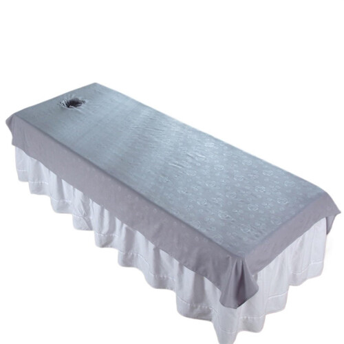 Massage table cover, waterproof, washable, soft, breathable, with hole (04).