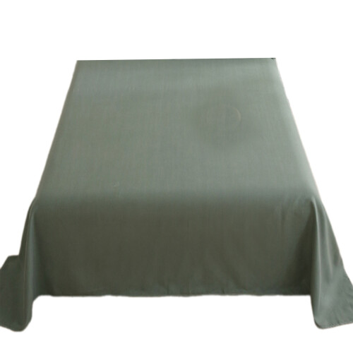 Drap de lit en coton lavé, linge de lit-haricot vert 3