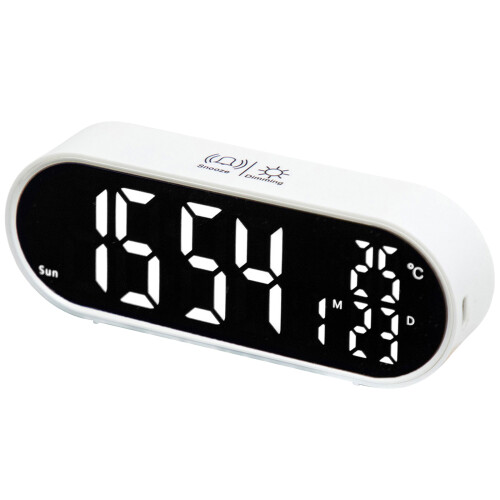 LED Screen Clock Showing Time Temperature-White white  light
