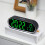 Modern Electronic Clock With Rechargeable-Black green  light 7