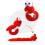 Bracelet à gifle en coton PP rouge/vert/jaune, thème-Rouge 7