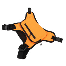 Große Kapazität Canvas-Brusttasche für Workout, Radfahren & Wandern – Orange