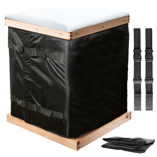 Winter Bee Hive Wrap 600D Oxford Cloth Windproof Coldproof Reusable Adjustable Beehive Cover Beekeeping