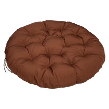 Outdoor Hanging Chair Cushion Round Backrest Swing Seat Washable Patio Cushion 80x80 Cm Coffee Color For Swivel Chair