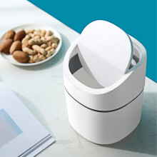 Mini Plastik-Desktop-Müllcontainer mit Deckel, 400g, Kompakt für Zuhause & Büro