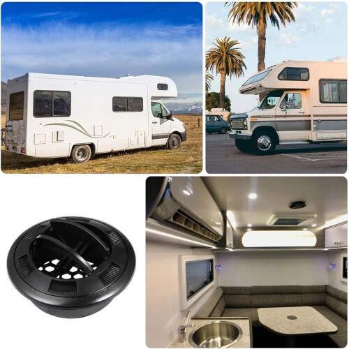 Efficiency Travel Motorhomes Round Air Ventilation Outlet Louver Adjustable Leaf Diffuser For RVs Without Grille 2