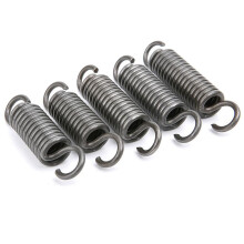Double hook tension springs, spring steel 8 x 40 x 450 mm, wire diameter 8 mm, OD 40 mm, length 450 mm, 1 piece 8 x 40 x 450 mm 1.0.