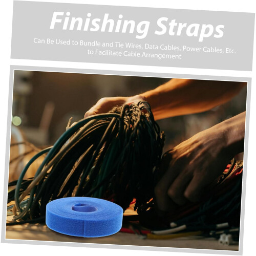 1 Roll Hook and Loop Cable Ties for Cable Management Reusable Cord Organizer Solution for Home Office Polyester Material SelfAdhesive Adjustable 1