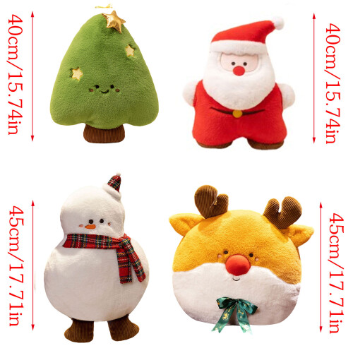Dutch Velvets Kerstman Kussen Kerst Bankkussen-Wit 2