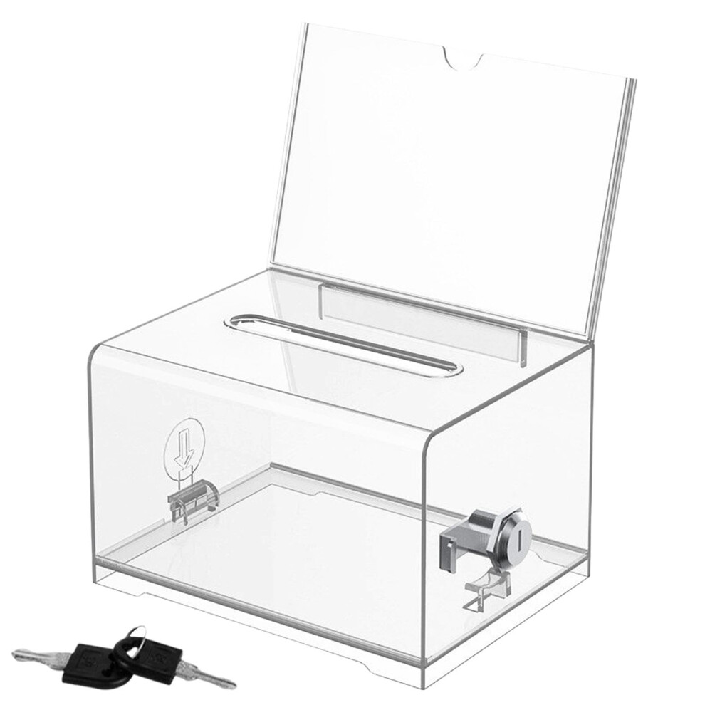 Portable Suggestion Box With Lock, Minimalist Donation Box For Suggestions 9412369093844