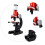 1 Microscope Scientific Microscope Biological Experimental Microscope Biological Observation Instrument Early Education Red 4