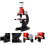 1 Microscope Scientific Microscope Biological Experimental Microscope Biological Observation Instrument Early Education Red 3