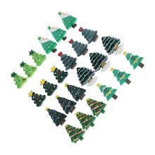 24Stk Resin Weihnachtsbaum Cabochons Flache Charms DIY