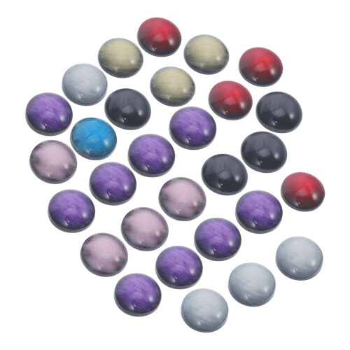 30Pz Materiale Per Gioielli Resina Semicircolare Decorativa