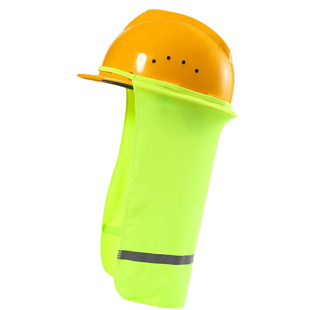 Hardhat Sun Shade Standard And Fullbrim Helmets Hivis Reflective Mesh Shade, Uv Protection, Fluorescent Yellow 9189345024337