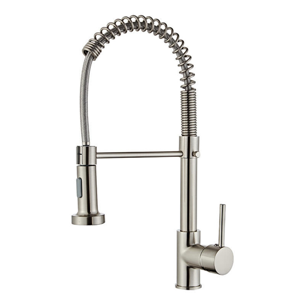Kitchen Faucet Single Lever Mixer Tap For Kitchen Sink, Hot Cold Water, Pullout Spray, Brushed Finish, 2Mode Outlet 9426802297652