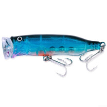 Fishing Lure 7cm Topwater Popper with Glowing Body and 3D Eyes for Bass Freshwater Saltwater