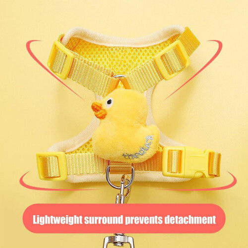 Hamster harness and leash set, nylon, duck pattern, adjustable, pet outdoor accessory 2