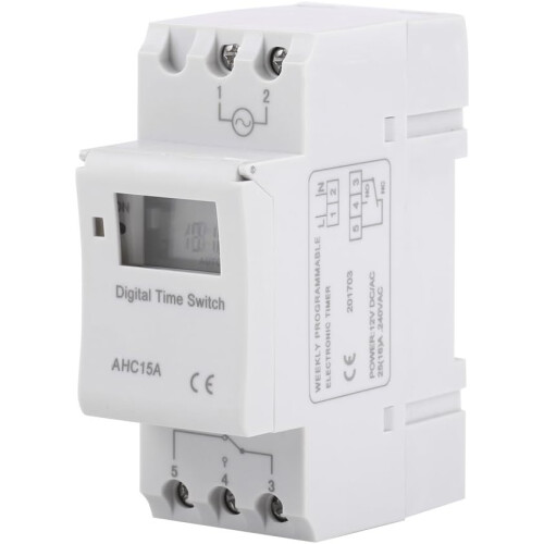 Timer, 1 Piece LCD Display Weekly Programmable Electronic Relay Time 16 On/Off Timer (220 V) 1