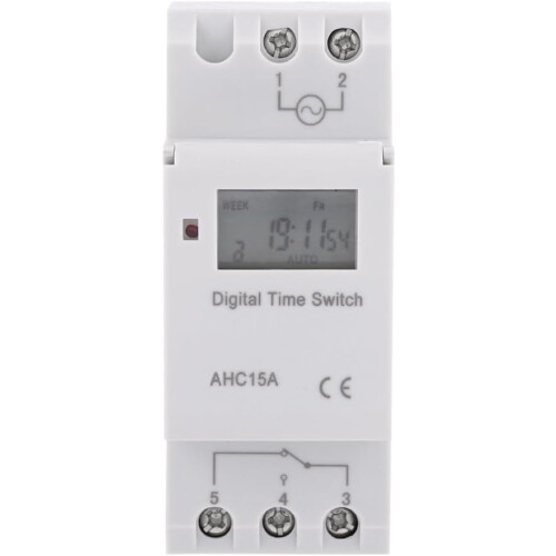 Timer, 1 Piece LCD Display Weekly Programmable Electronic Relay Time 16 On/Off Timer (220 V) 2