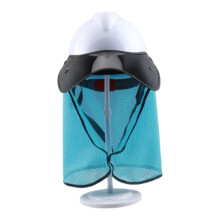 Hard Hat Sun Neck Shield UV Protection HelmetMounted Visor Sun Shade Light Blue For Construction Sites
