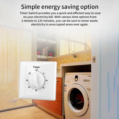 Time Timer Switch, Mechanical Countdown Timer Switch for Home Appliances 2