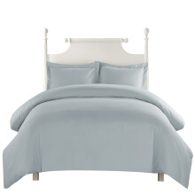 Breathable Duvet Cover Set for King Bed, 600 Thread Count Super Soft Single Ply Fabric with Skin-Friendly Printed Design, Perfect Fit Duvet Cover Set