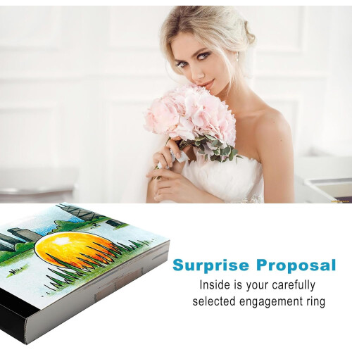 Flip Book with Hidden Ring, Creative Marriage Proposal, 126 Pages, Gift 1