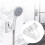 Universal Type Shower Wand Holder Aluminum Shower Head Bracket Rust Resistant Wall Mount Adjustable Angle Practical Bathroom Installation Accessory 3